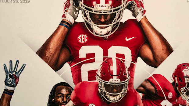 Najee Harris, Brian Robinson Jr., Arkansas game program, Oct. 26, 2019